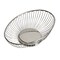 Contemporary Home Living 11.75" X 7.25" Stainless Steel Oval Ornate-Designed Wire Food Basket